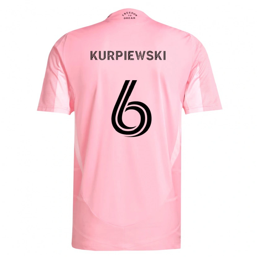 Danxen Mujer Camiseta Ethan Kurpiewski #6 Rosa Negro 1ª Equipación 2026/27 La Camisa México