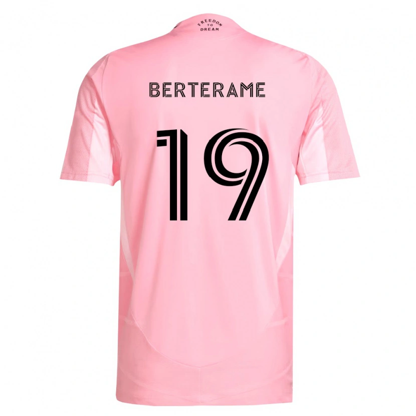 Danxen Mujer Camiseta Germán Berterame #19 Rosa Negro 1ª Equipación 2026/27 La Camisa México