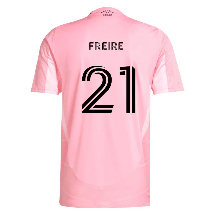Danxen Mujer Camiseta Nicolas Freire #21 Rosa Negro 1ª Equipación 2026/27 La Camisa México