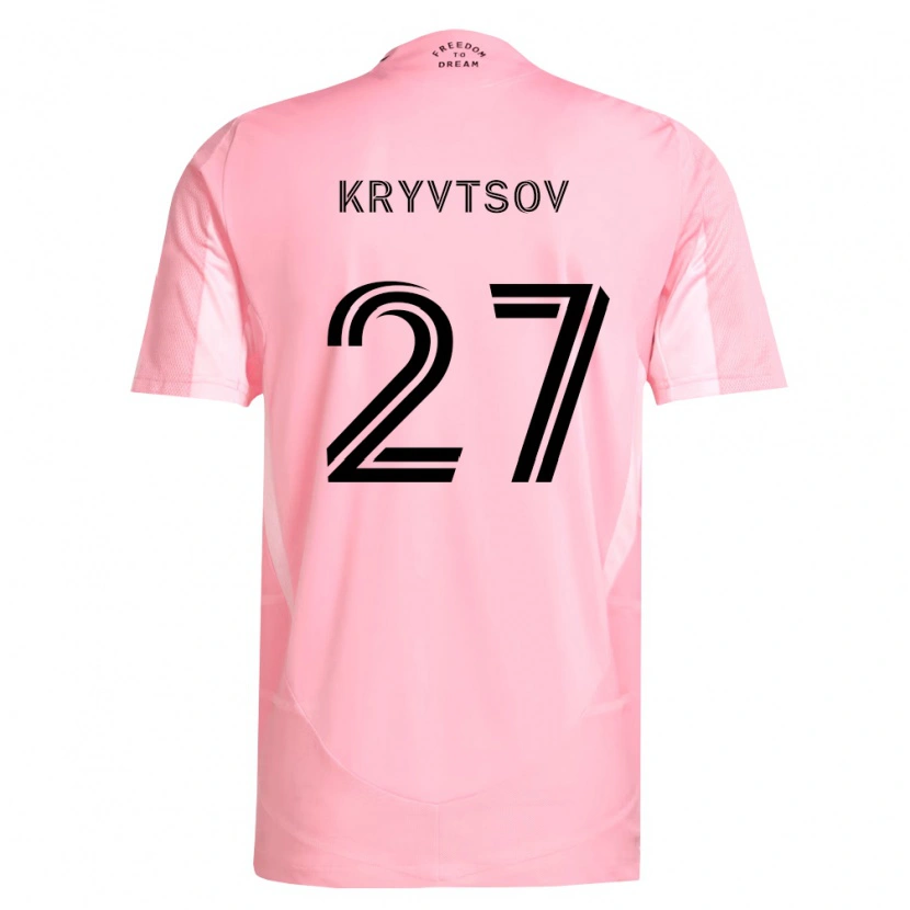 Danxen Mujer Camiseta Sergiy Kryvtsov #27 Rosa Negro 1ª Equipación 2026/27 La Camisa México