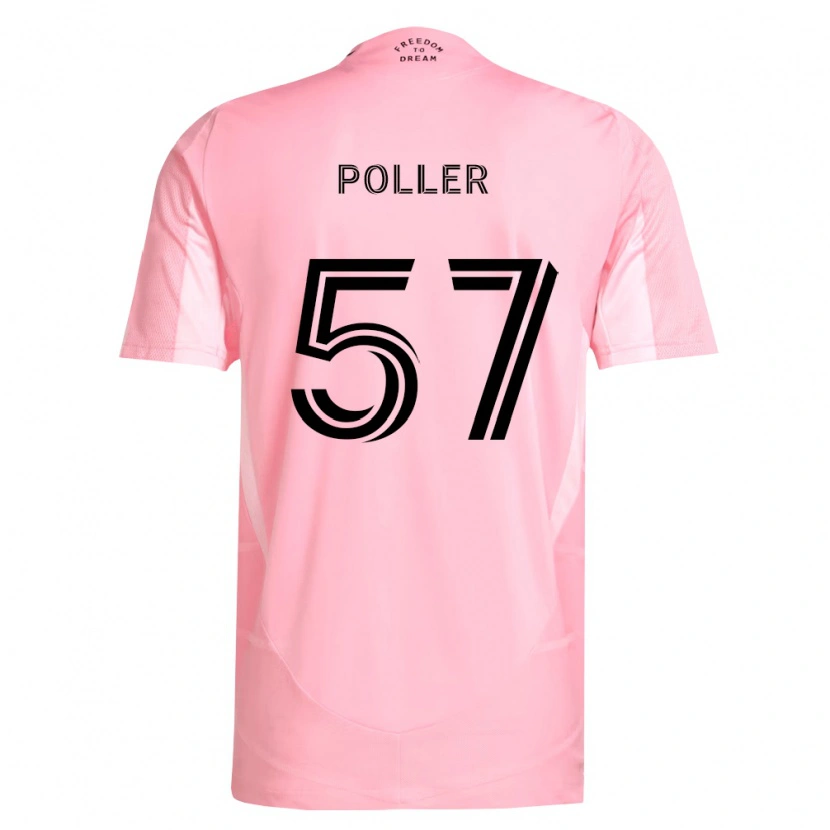 Danxen Mujer Camiseta Sebastian Poller #57 Rosa Negro 1ª Equipación 2026/27 La Camisa México