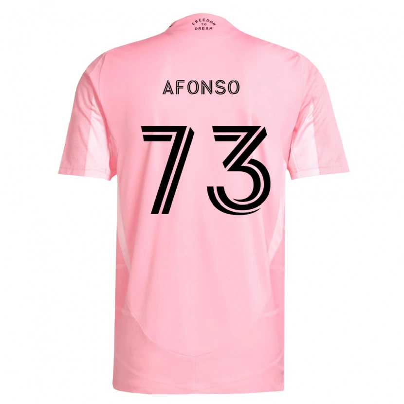 Danxen Mujer Camiseta Leo Afonso #73 Rosa Negro 1ª Equipación 2026/27 La Camisa México