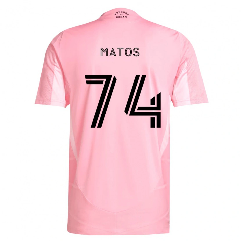 Danxen Mujer Camiseta Diego Matos #74 Rosa Negro 1ª Equipación 2026/27 La Camisa México