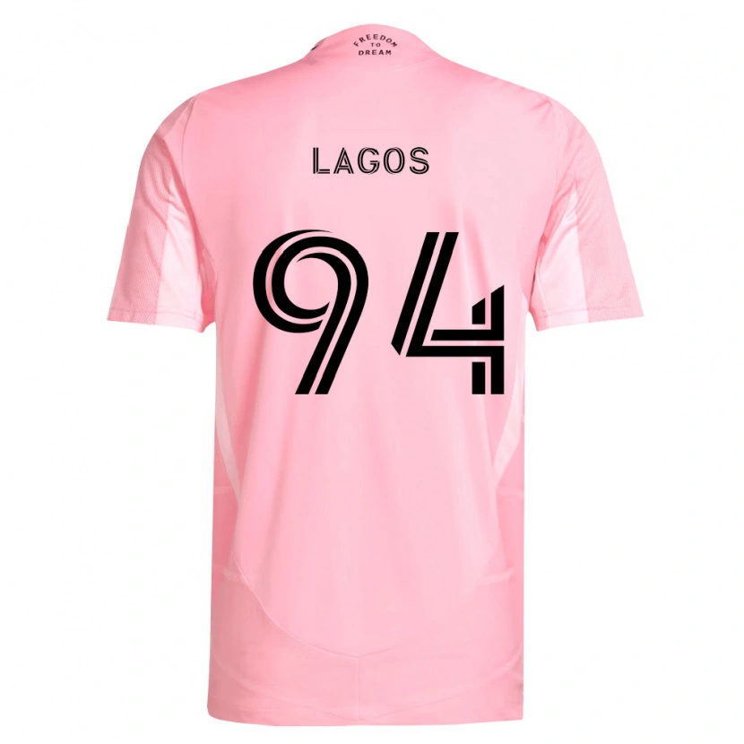 Danxen Mujer Camiseta Diego Lagos #94 Rosa Negro 1ª Equipación 2026/27 La Camisa México