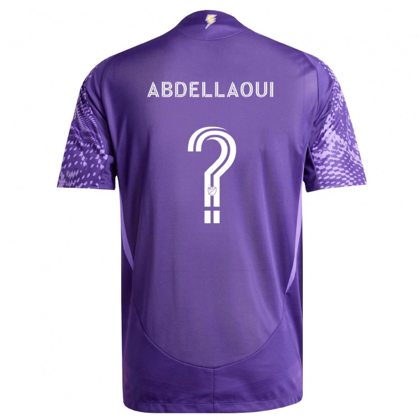 Danxen Mujer Camiseta Noham Abdellaoui #0 Morado Blanco 1ª Equipación 2026/27 La Camisa México