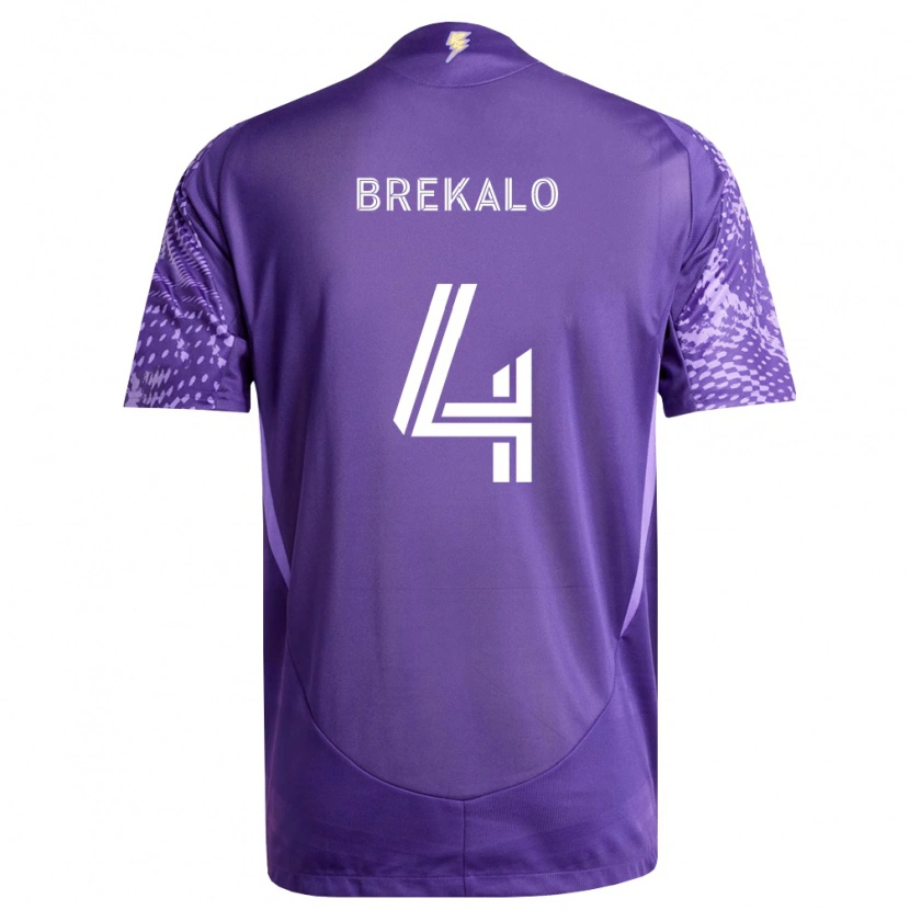 Danxen Mujer Camiseta David Brekalo #4 Morado Blanco 1ª Equipación 2026/27 La Camisa México