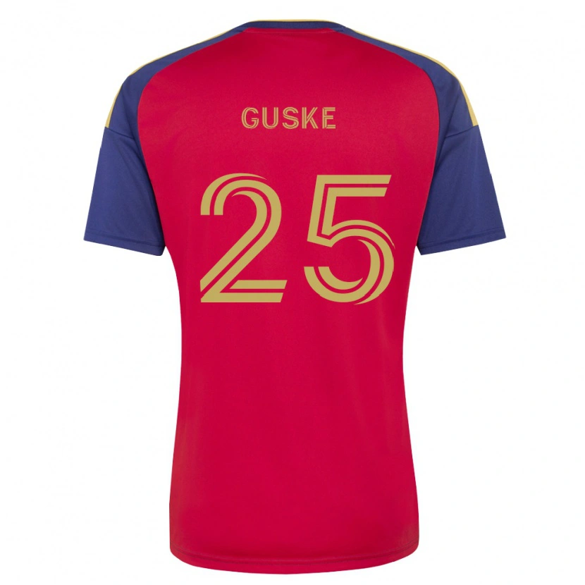 Danxen Mujer Camiseta Colin Guske #25 Azul Real Marrón Rojo 1ª Equipación 2026/27 La Camisa México