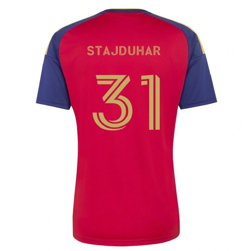 Danxen Mujer Camiseta Mason Stajduhar #31 Azul Real Marrón Rojo 1ª Equipación 2026/27 La Camisa México