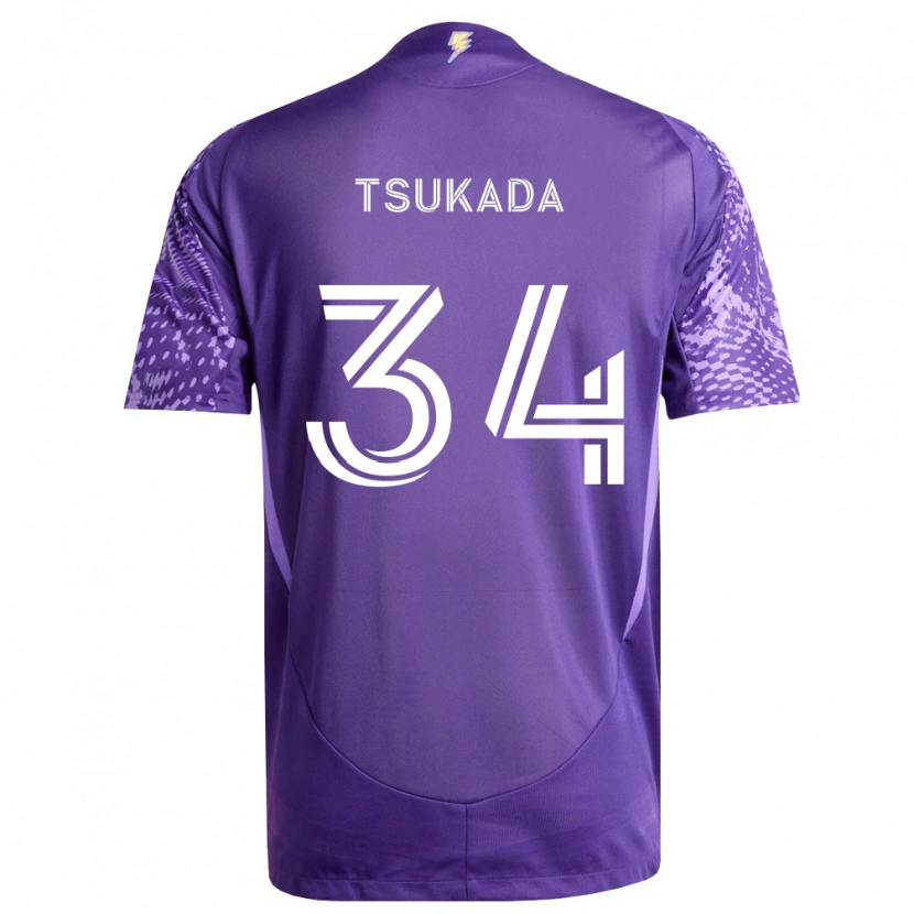 Danxen Mujer Camiseta Yutaro Tsukada #34 Morado Blanco 1ª Equipación 2026/27 La Camisa México