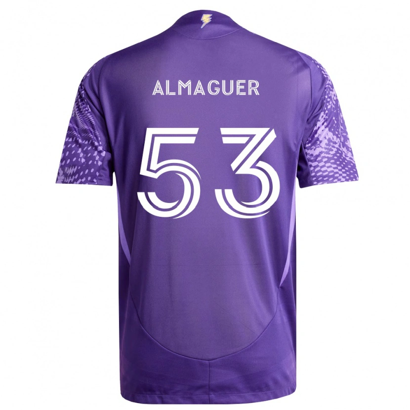 Danxen Mujer Camiseta Jorge Almaguer #53 Morado Blanco 1ª Equipación 2026/27 La Camisa México