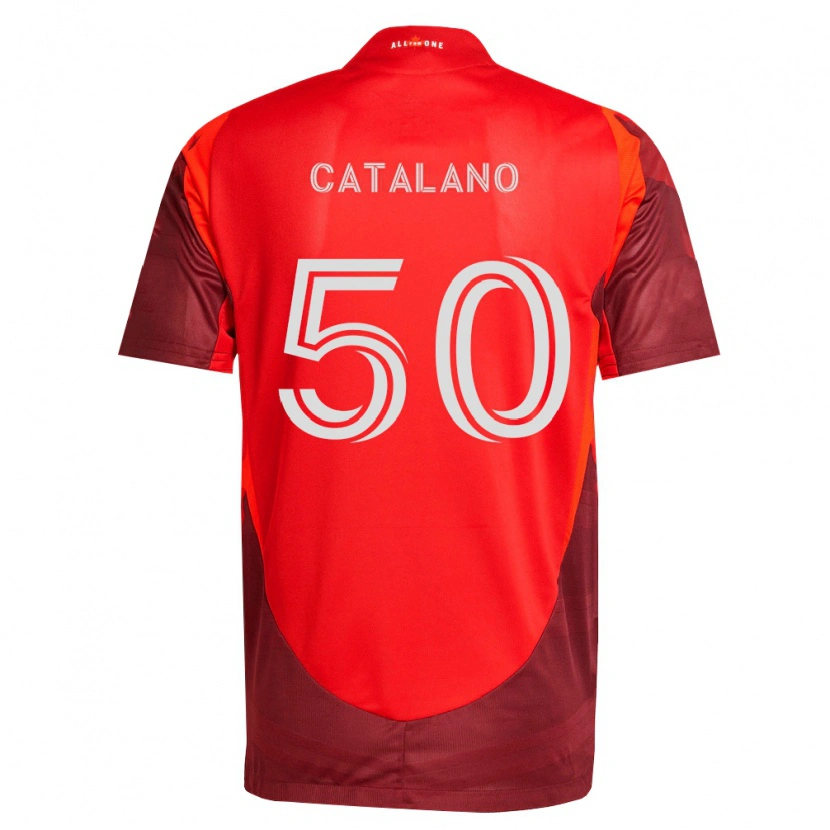 Danxen Mujer Camiseta Gianluca Catalano #50 Rojo Borgoña 1ª Equipación 2026/27 La Camisa México