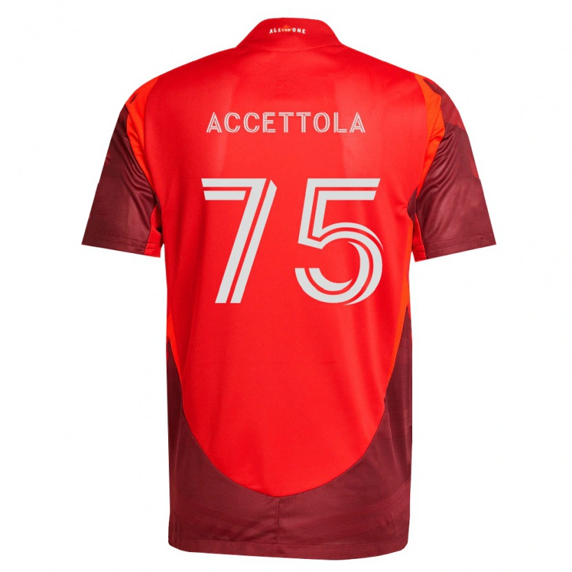 Danxen Mujer Camiseta Luca Accettola #75 Rojo Borgoña 1ª Equipación 2026/27 La Camisa México