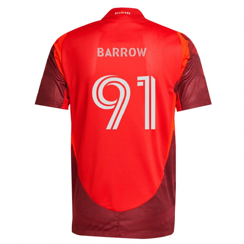 Danxen Mujer Camiseta Dékwon Barrow #91 Rojo Borgoña 1ª Equipación 2026/27 La Camisa México