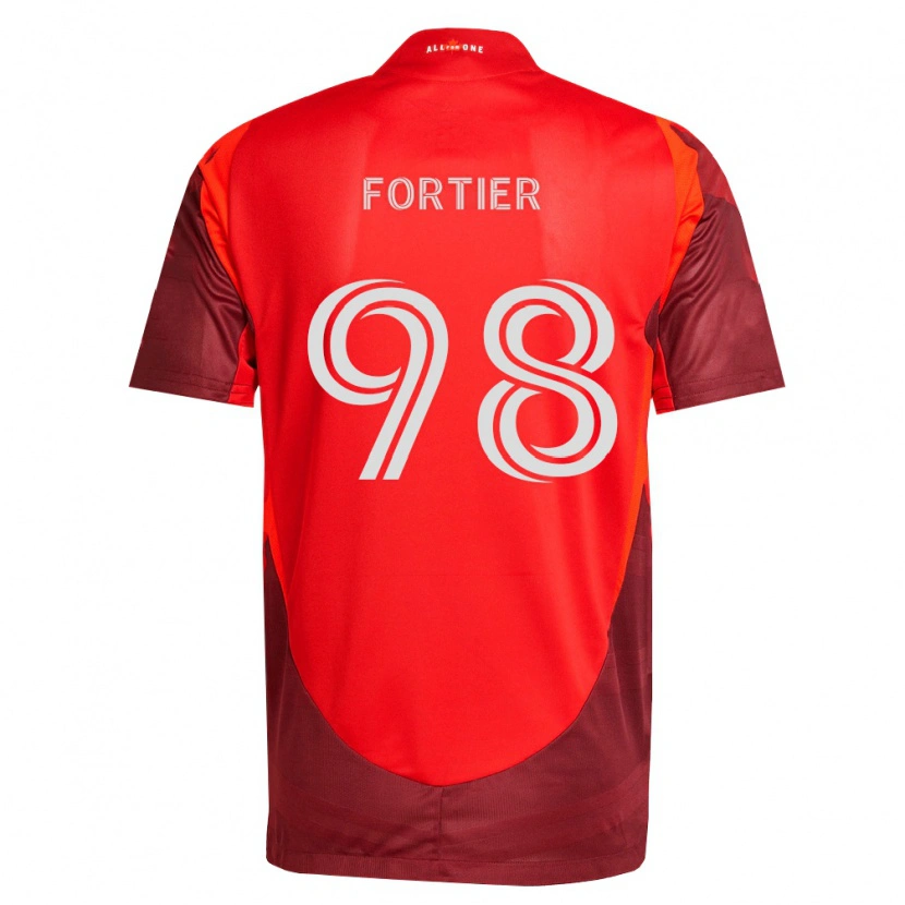 Danxen Mujer Camiseta Kristjan Fortier #98 Rojo Borgoña 1ª Equipación 2026/27 La Camisa México