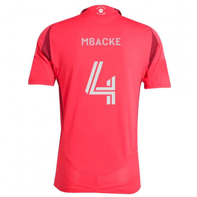Danxen Mujer Camiseta Mamadou Mbacke #4 Magenta Blanco 1ª Equipación 2026/27 La Camisa México