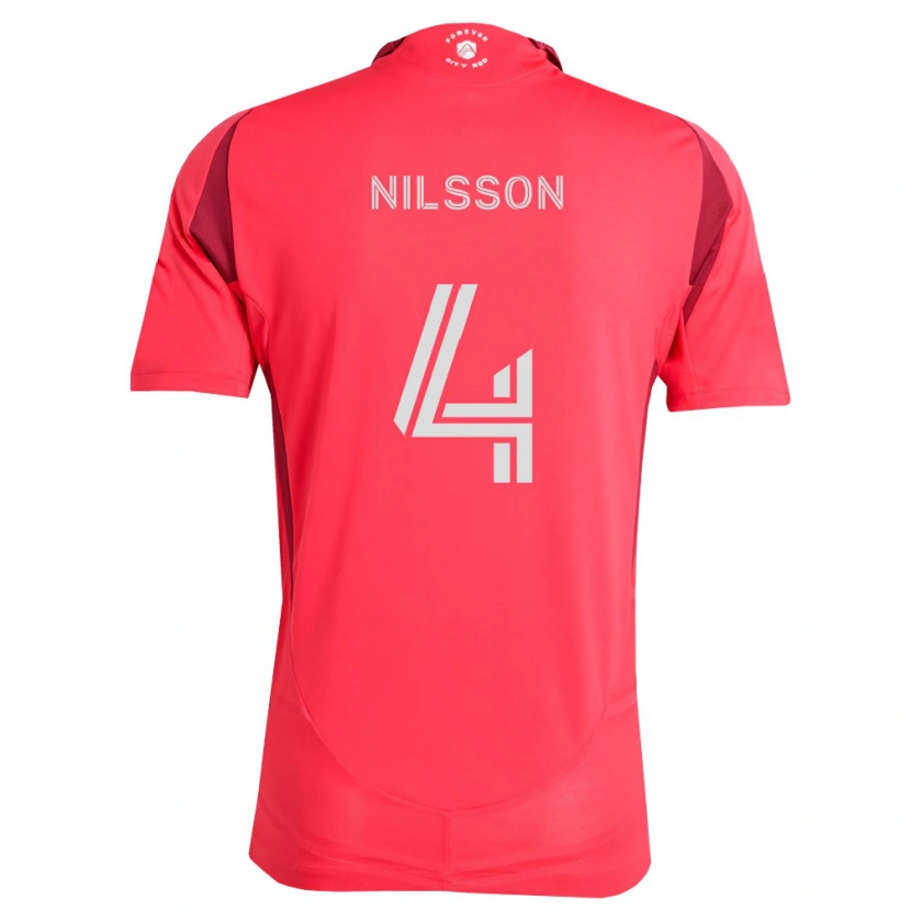 Danxen Mujer Camiseta Joakim Nilsson #4 Magenta Blanco 1ª Equipación 2026/27 La Camisa México