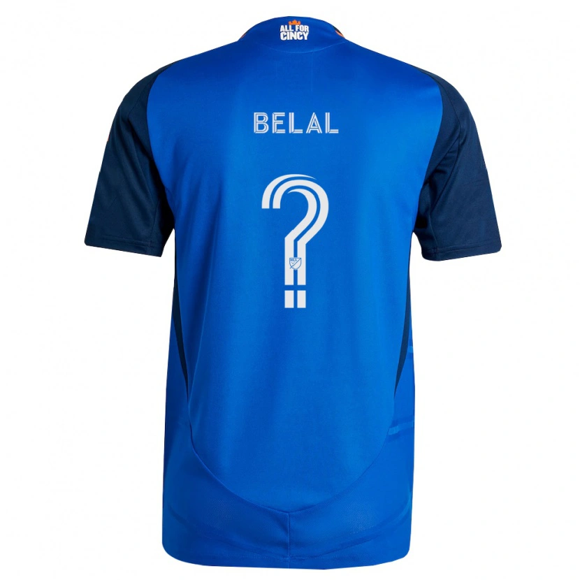 Danxen Mujer Camiseta Ryan Belal #0 Azul Real Naranja 1ª Equipación 2026/27 La Camisa México