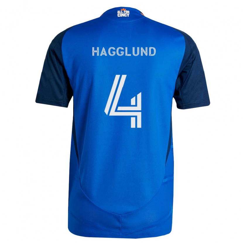 Danxen Mujer Camiseta Nick Hagglund #4 Azul Real Naranja 1ª Equipación 2026/27 La Camisa México