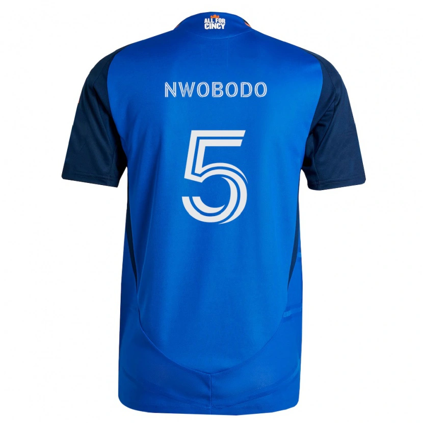 Danxen Mujer Camiseta Obinna Nwobodo #5 Azul Real Naranja 1ª Equipación 2026/27 La Camisa México