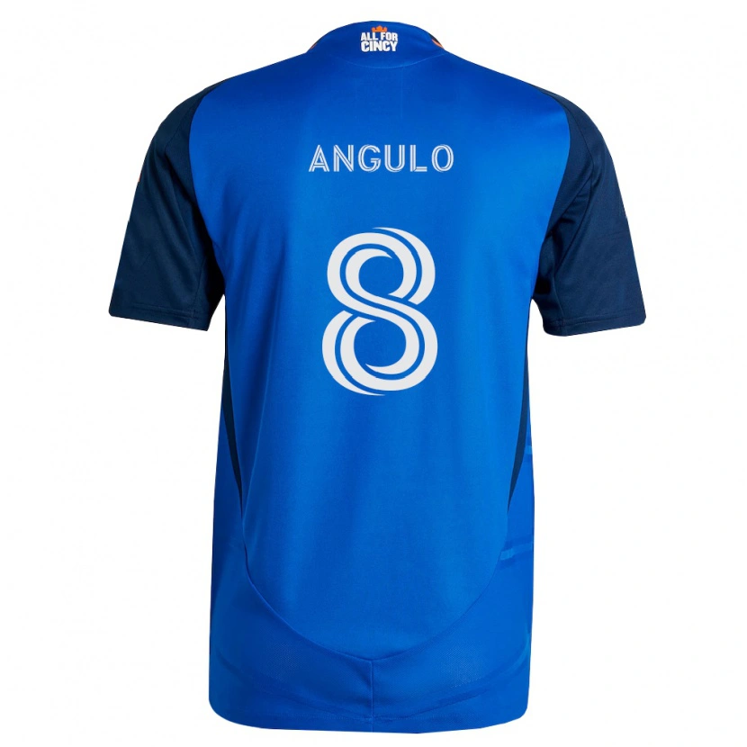 Danxen Mujer Camiseta Marco Angulo #8 Azul Real Naranja 1ª Equipación 2026/27 La Camisa México