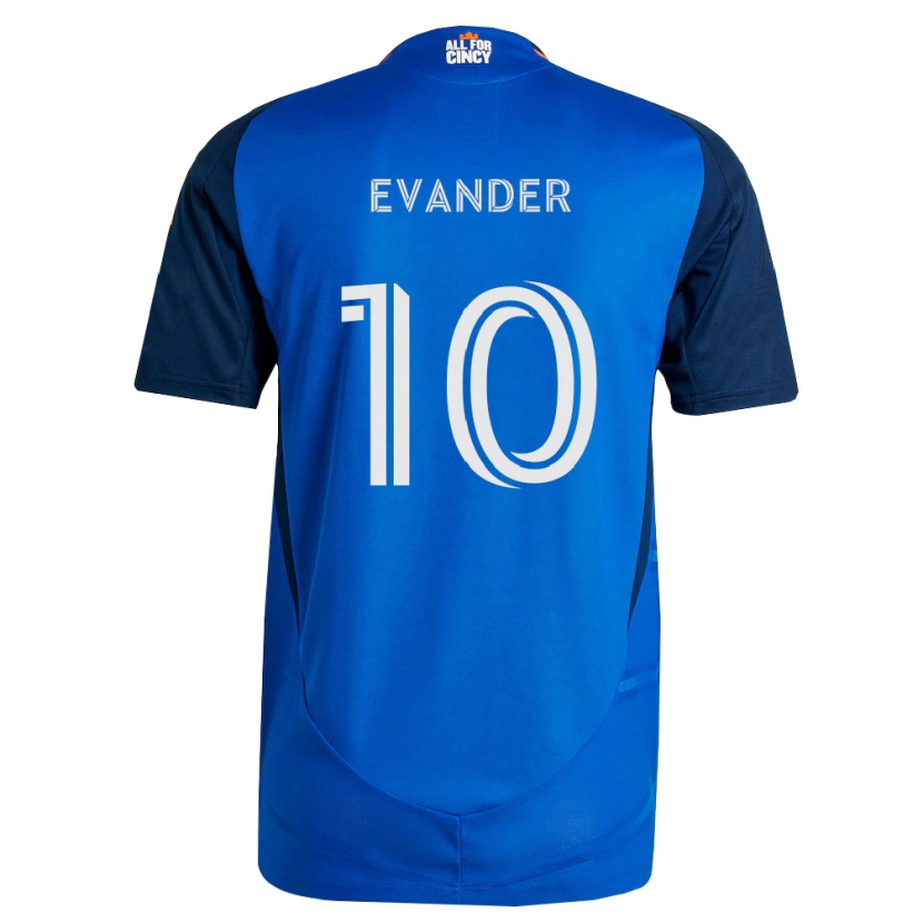Danxen Mujer Camiseta Evander Da Silva Ferreira #10 Azul Real Naranja 1ª Equipación 2026/27 La Camisa México