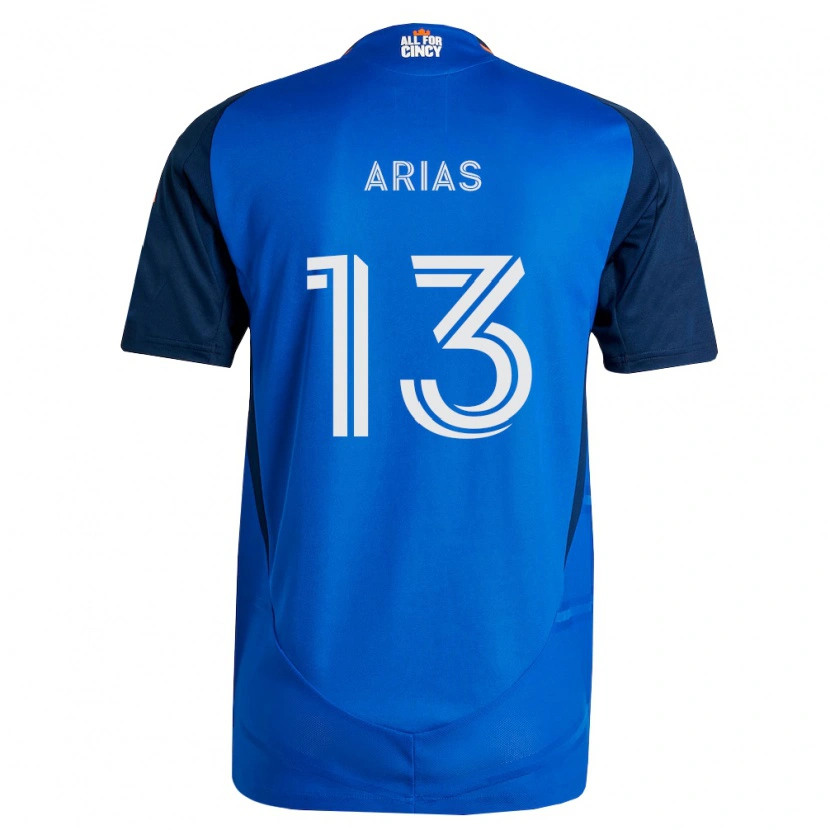 Danxen Mujer Camiseta Santiago Arias #13 Azul Real Naranja 1ª Equipación 2026/27 La Camisa México