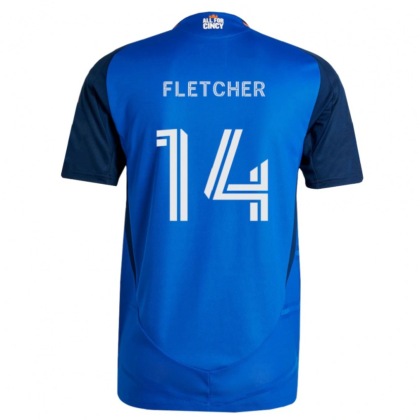Danxen Mujer Camiseta Kristian Fletcher #14 Azul Real Naranja 1ª Equipación 2026/27 La Camisa México