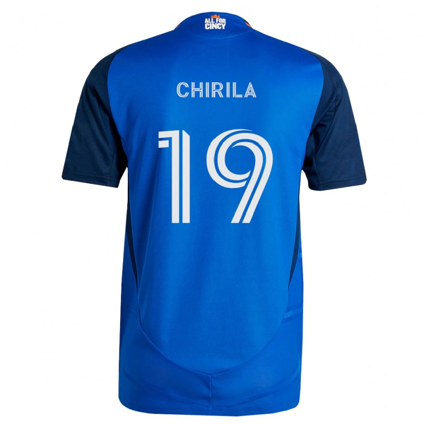 Danxen Mujer Camiseta Ștefan Chirilă #19 Azul Real Naranja 1ª Equipación 2026/27 La Camisa México