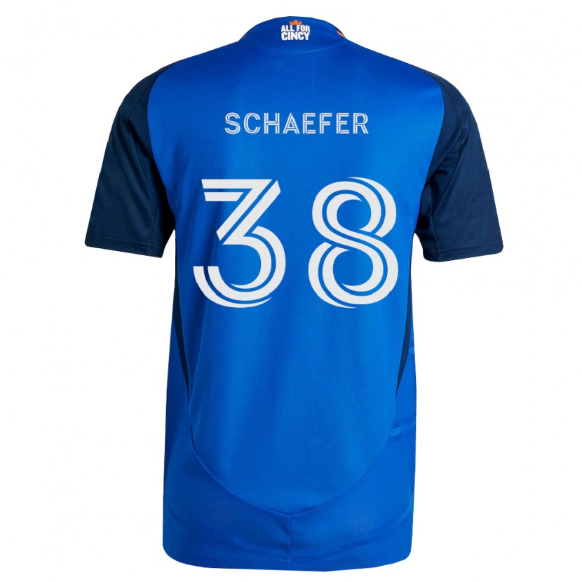Danxen Mujer Camiseta Brian Schaefer #38 Azul Real Naranja 1ª Equipación 2026/27 La Camisa México