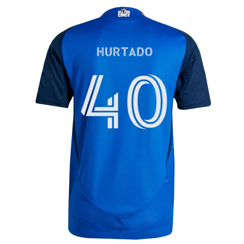 Danxen Mujer Camiseta Dilan Hurtado #40 Azul Real Naranja 1ª Equipación 2026/27 La Camisa México