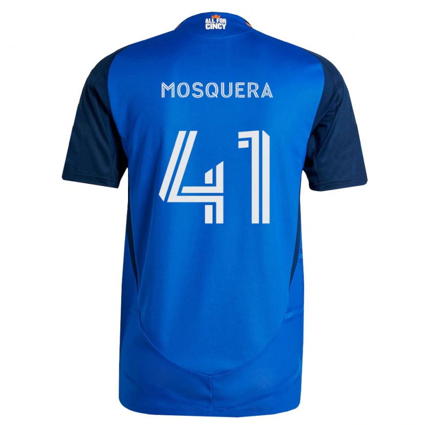 Danxen Mujer Camiseta Deiver Mosquera #41 Azul Real Naranja 1ª Equipación 2026/27 La Camisa México