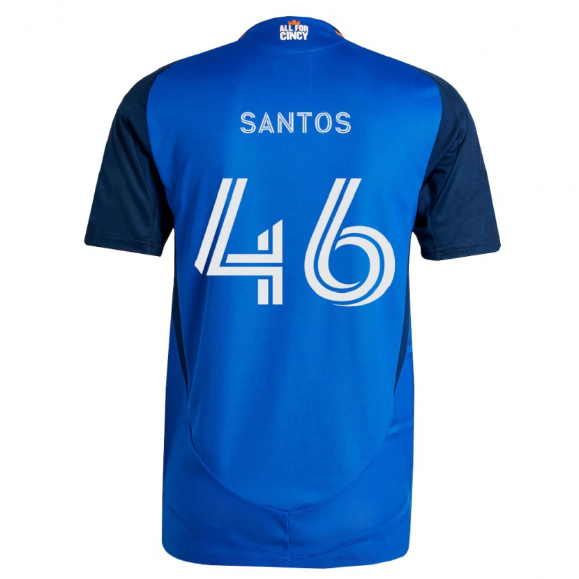 Danxen Mujer Camiseta Guilherme Santos #46 Azul Real Naranja 1ª Equipación 2026/27 La Camisa México