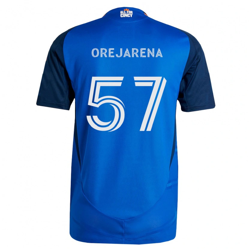 Danxen Mujer Camiseta Leo Orejarena #57 Azul Real Naranja 1ª Equipación 2026/27 La Camisa México