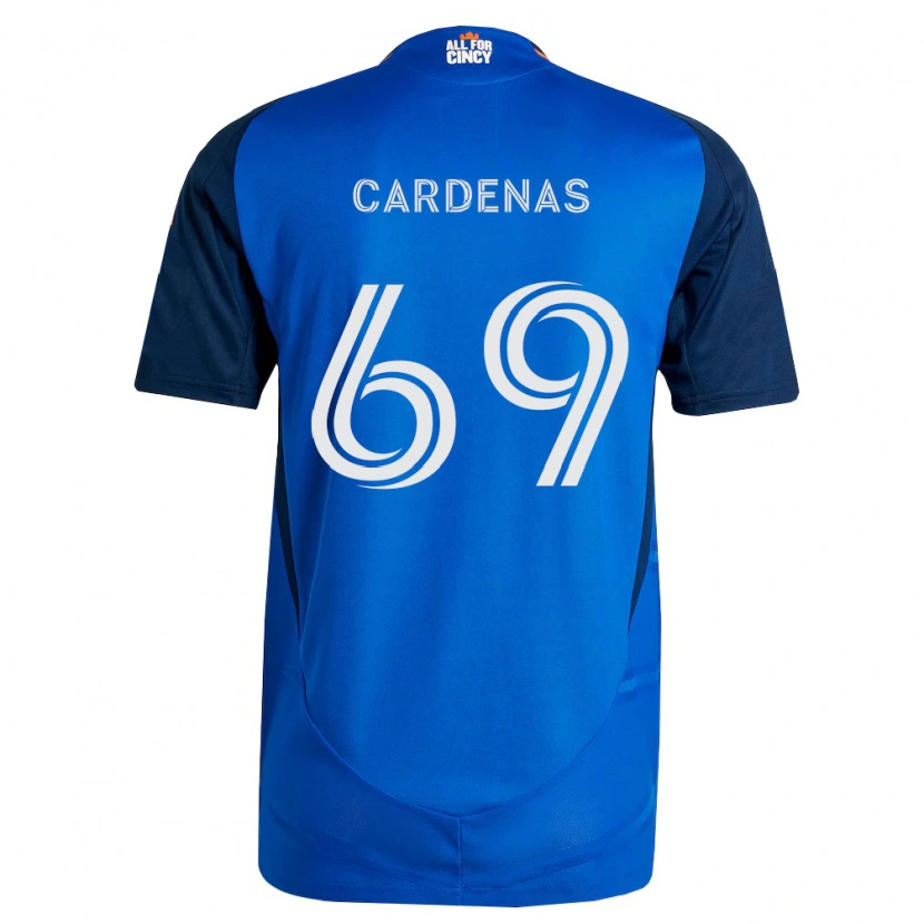Danxen Mujer Camiseta Jared Cardenas #69 Azul Real Naranja 1ª Equipación 2026/27 La Camisa México