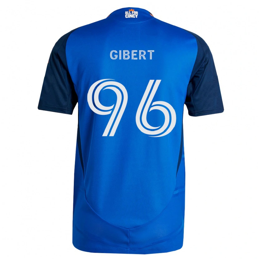 Danxen Mujer Camiseta Gaël Gibert #96 Azul Real Naranja 1ª Equipación 2026/27 La Camisa México