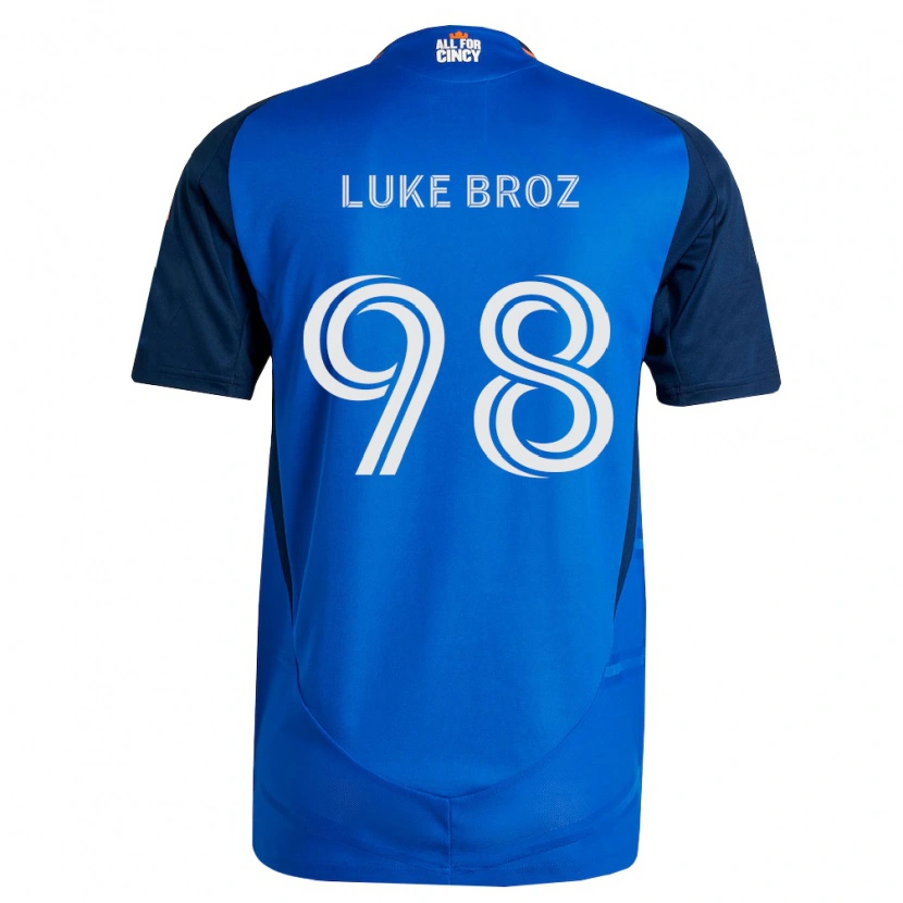 Danxen Mujer Camiseta Luke Broz #98 Azul Real Naranja 1ª Equipación 2026/27 La Camisa México