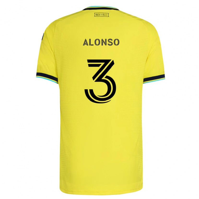 Danxen Mujer Camiseta Gabriel Alonso #3 Amarillo Brillante Azul Marino 1ª Equipación 2026/27 La Camisa México