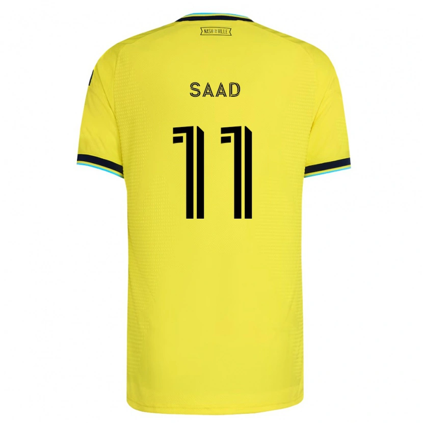 Danxen Mujer Camiseta Elias Saad #11 Amarillo Brillante Azul Marino 1ª Equipación 2026/27 La Camisa México