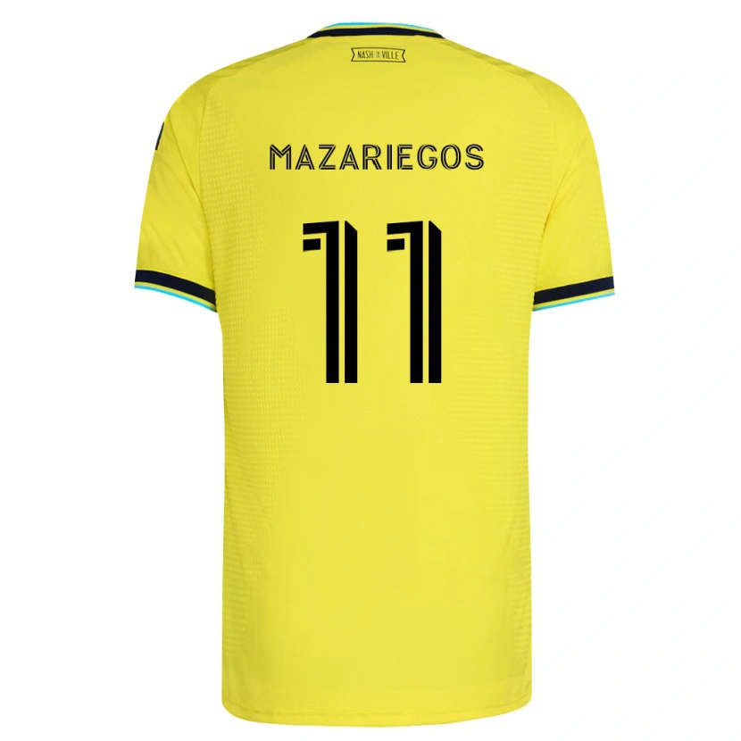 Danxen Mujer Camiseta Jacob Mazariegos #11 Amarillo Brillante Azul Marino 1ª Equipación 2026/27 La Camisa México