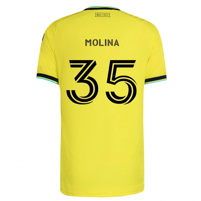 Danxen Mujer Camiseta Malachi Molina #35 Amarillo Brillante Azul Marino 1ª Equipación 2026/27 La Camisa México