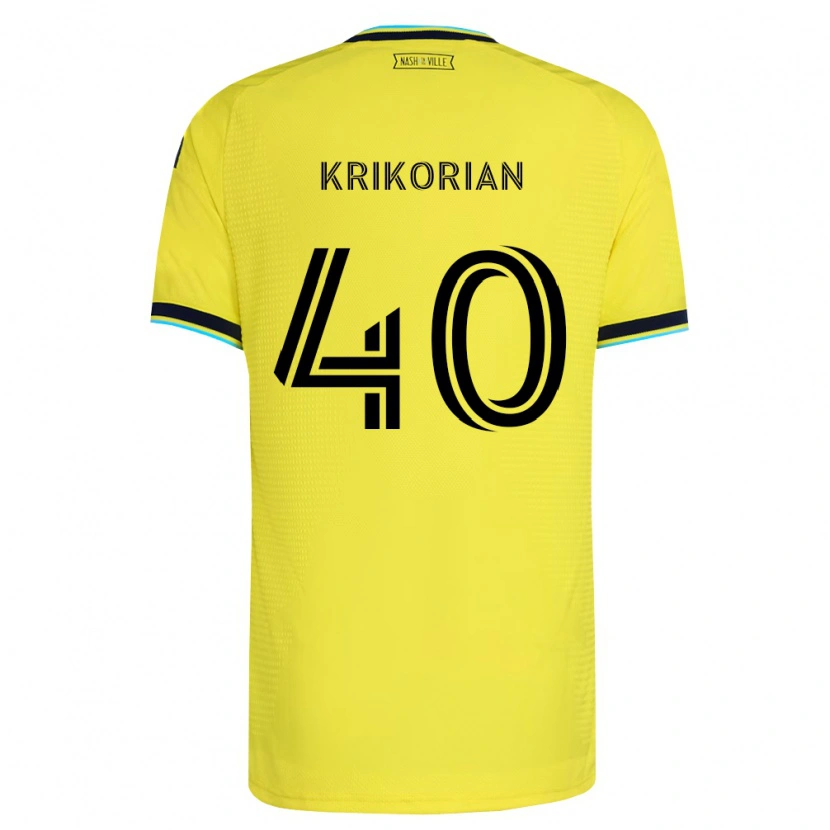 Danxen Mujer Camiseta Andre Krikorian #40 Amarillo Brillante Azul Marino 1ª Equipación 2026/27 La Camisa México