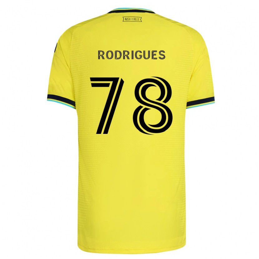 Danxen Mujer Camiseta Giuliano Rodrigues #78 Amarillo Brillante Azul Marino 1ª Equipación 2026/27 La Camisa México