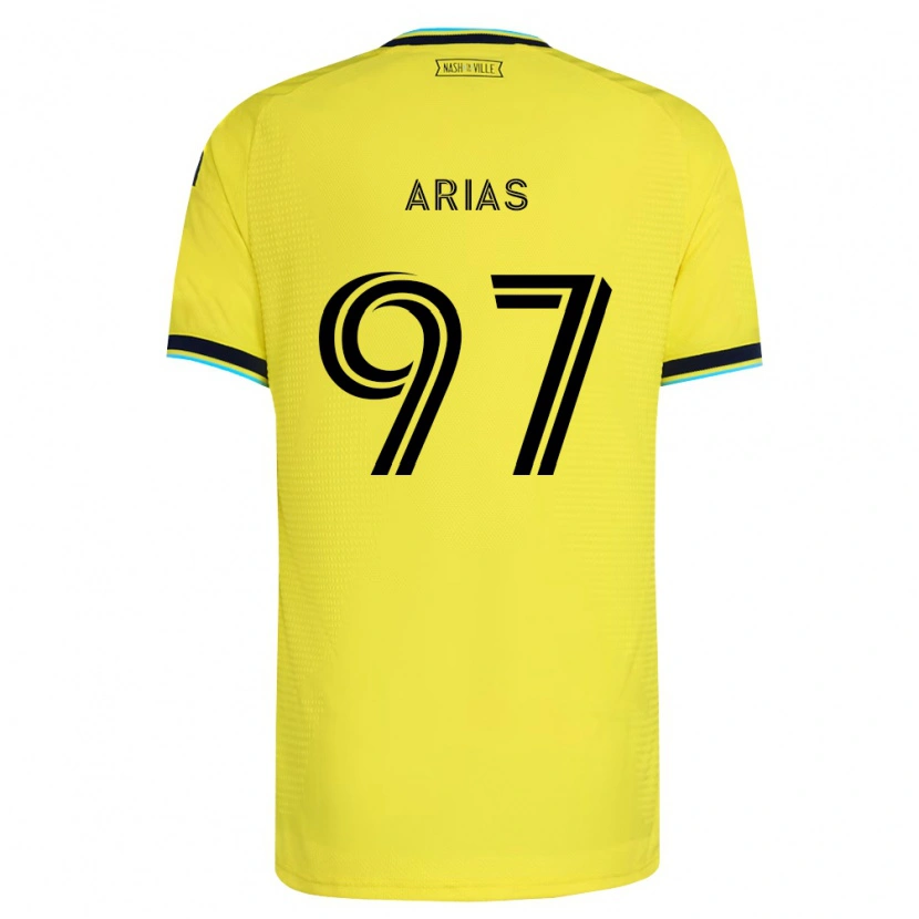 Danxen Mujer Camiseta Emmanuel Arias #97 Amarillo Brillante Azul Marino 1ª Equipación 2026/27 La Camisa México