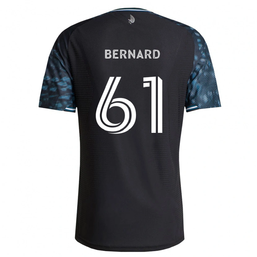 Danxen Mujer Camiseta Jadan Bernard #61 Negro Blanco 1ª Equipación 2026/27 La Camisa México