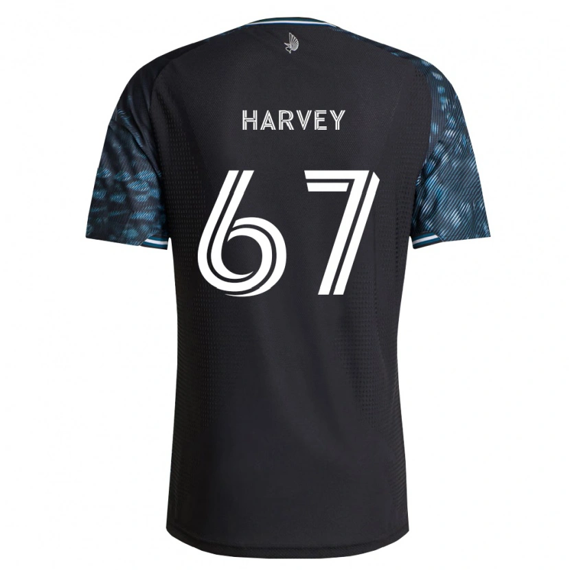 Danxen Mujer Camiseta Carlos Harvey #67 Negro Blanco 1ª Equipación 2026/27 La Camisa México