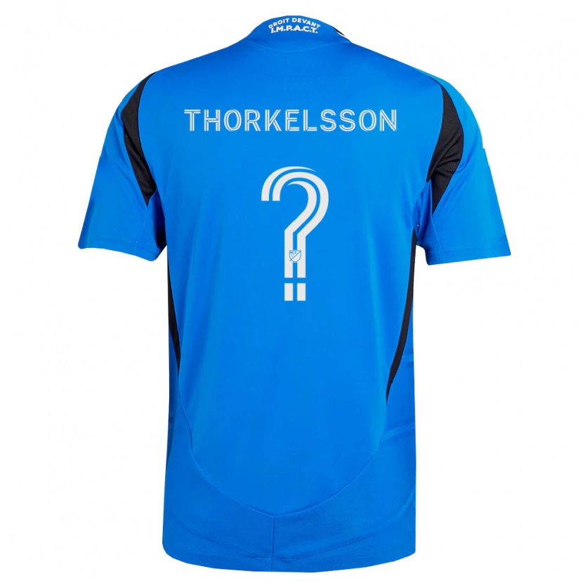 Danxen Mujer Camiseta Róbert Orri Thorkelsson #0 Azul Blanco Negro 1ª Equipación 2026/27 La Camisa México