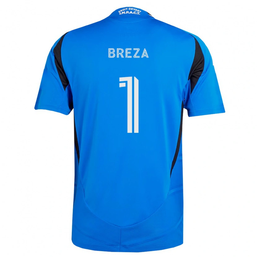 Danxen Mujer Camiseta Sébastian Breza #1 Azul Blanco Negro 1ª Equipación 2026/27 La Camisa México