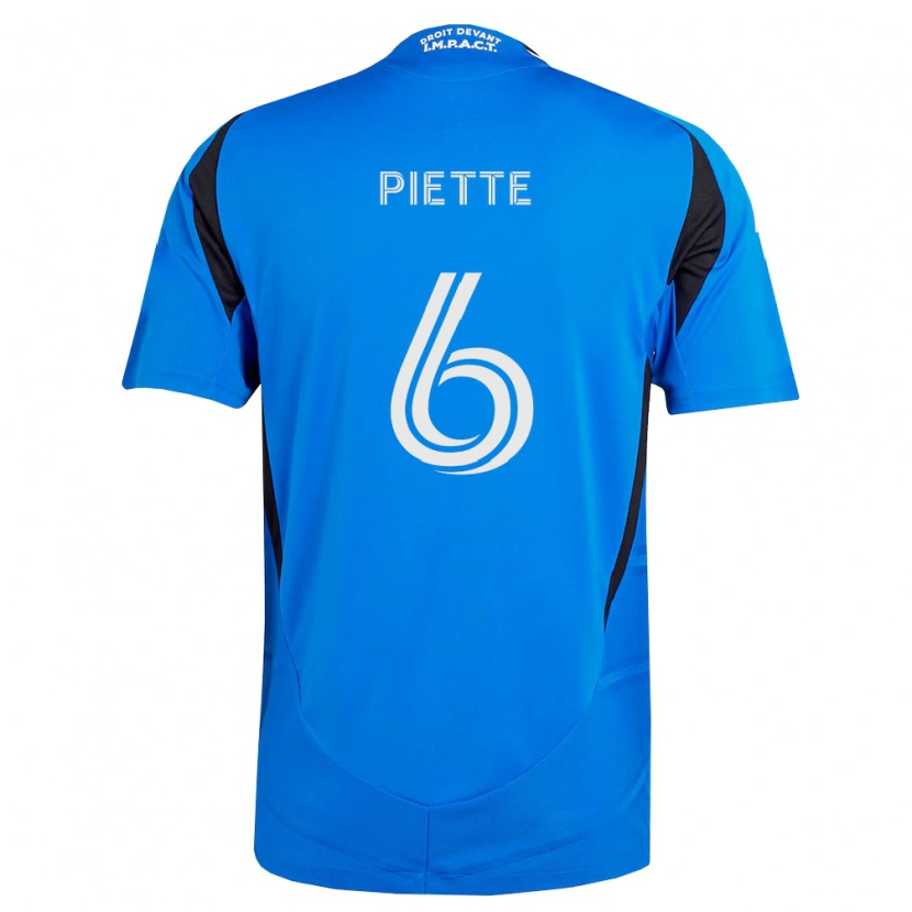 Danxen Mujer Camiseta Samuel Piette #6 Azul Blanco Negro 1ª Equipación 2026/27 La Camisa México