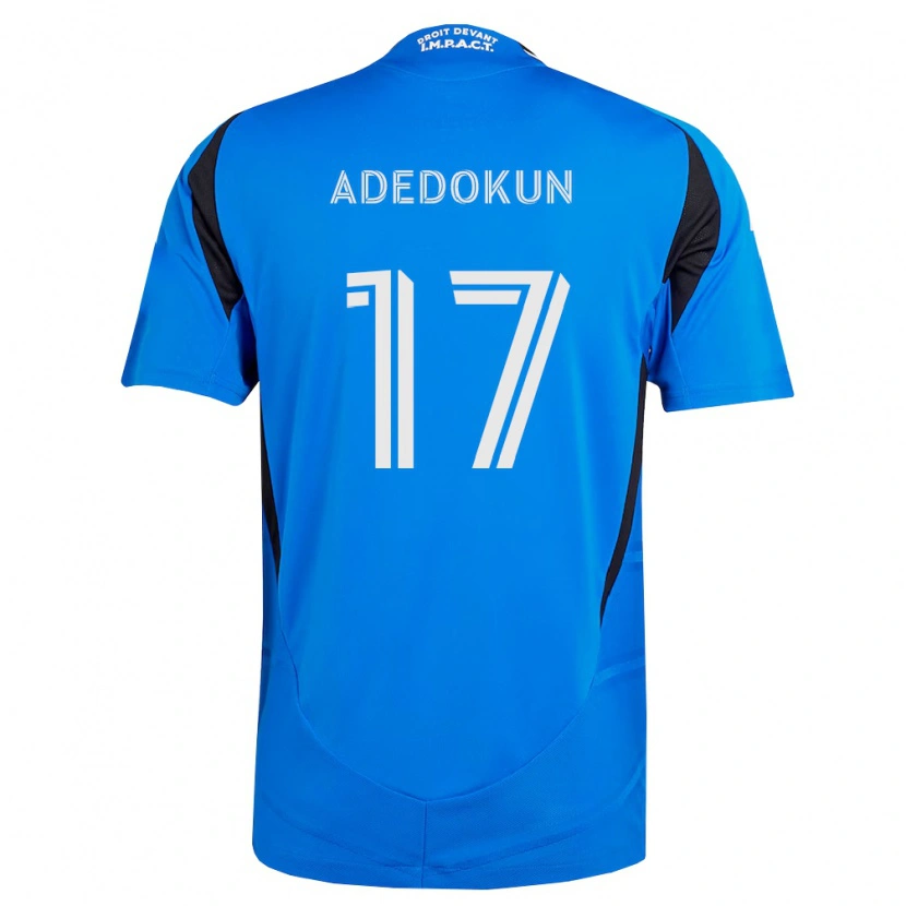 Danxen Mujer Camiseta Michael Adedokun #17 Azul Blanco Negro 1ª Equipación 2026/27 La Camisa México