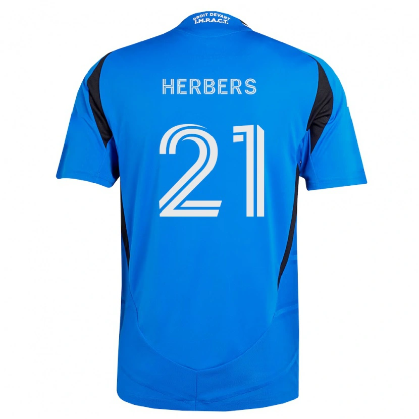 Danxen Mujer Camiseta Fabian Herbers #21 Azul Blanco Negro 1ª Equipación 2026/27 La Camisa México